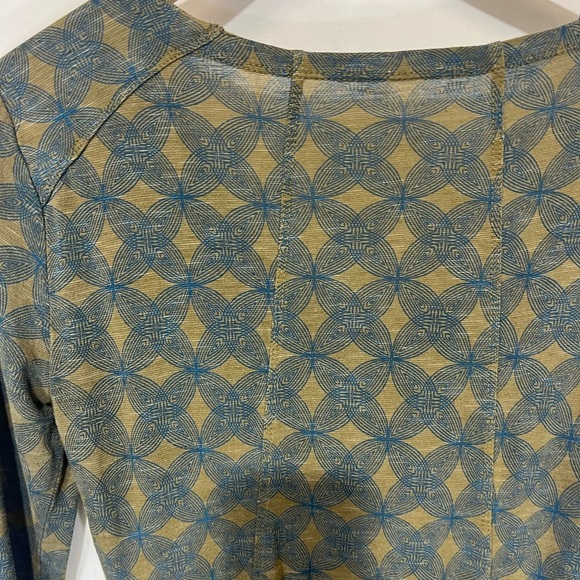 Horny Toad Women's Dress Blue and Green Print Toad & Co Long Sleeve Size Small - Picture 3 of 8